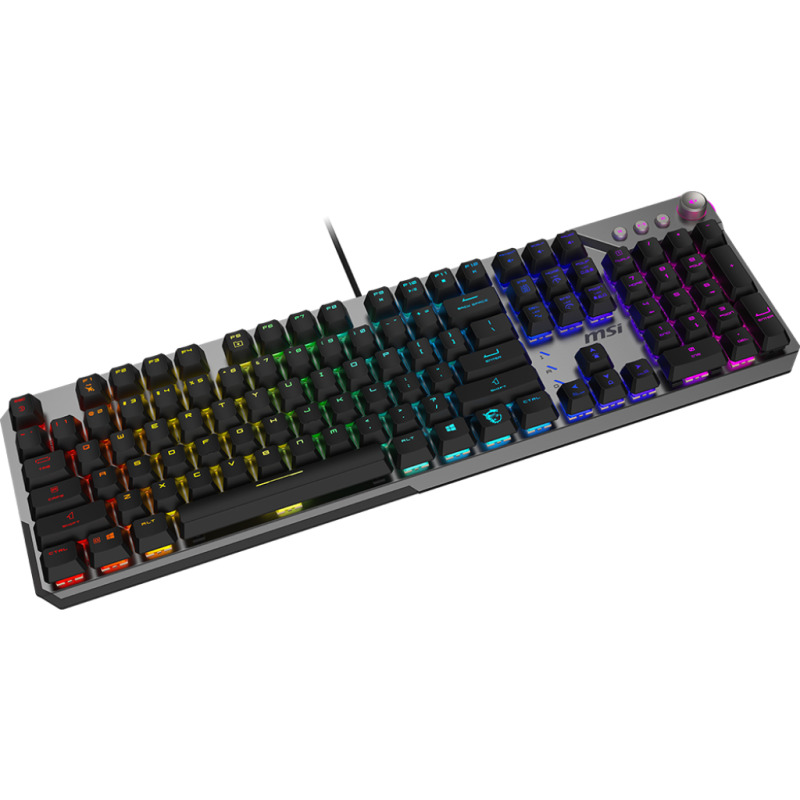 Teclado MSI STRIKE 600 RGB alambrico Switches Kailh Midnight Pro Silent Tactile aleacion de aluminio image 3